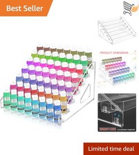 Clear Plastic Paint Organizer 7 Tier Storage Rack for Bottles Crafts Art