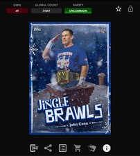 VIDEOGAME Topps WWE Slam 25 - MAIN EVENT JINGLE BRAWLS Base - JOHN CENA