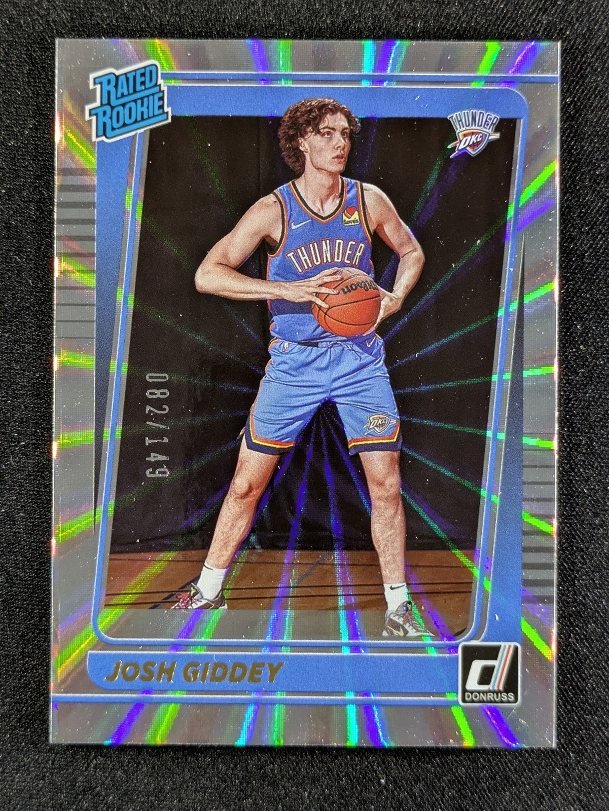 2021-22 Panini Donruss JOSH GIDDEY 82/149 Rated Rookie Holo Laser #202