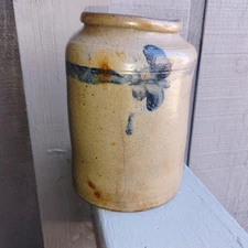 Small Antique Salt Glazed Stoneware Crock.