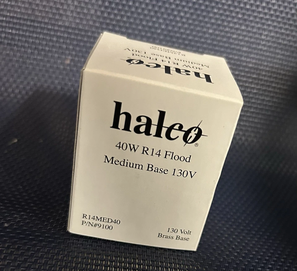 HALCO 40W R14 REFECTOR FLOOD BULB 130V 9101 BULBS DIMMABLE R14INT40 CASE OF 25 - Image 2 of 2