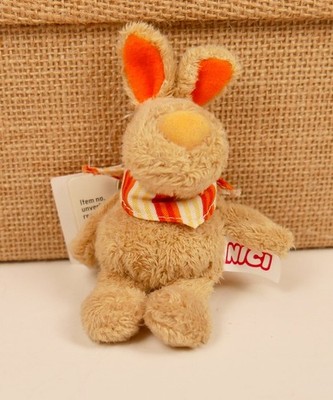 Nici Vintage Bean Bags Plush Rabbit Keyring 3.5'' Germany retired Stuffed Animal