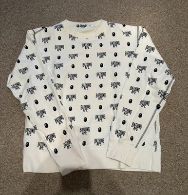 A Bathing Ape BAPE Monogram Logo Crewneck XL