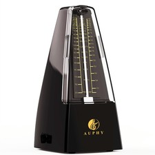 AUPHY Universal Mechanical Metronome for Piano Guitar Drums Sax BK350, black