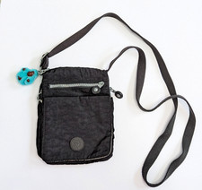 Kipling Black Crossbody Zippered Bag with Monkey Keychain