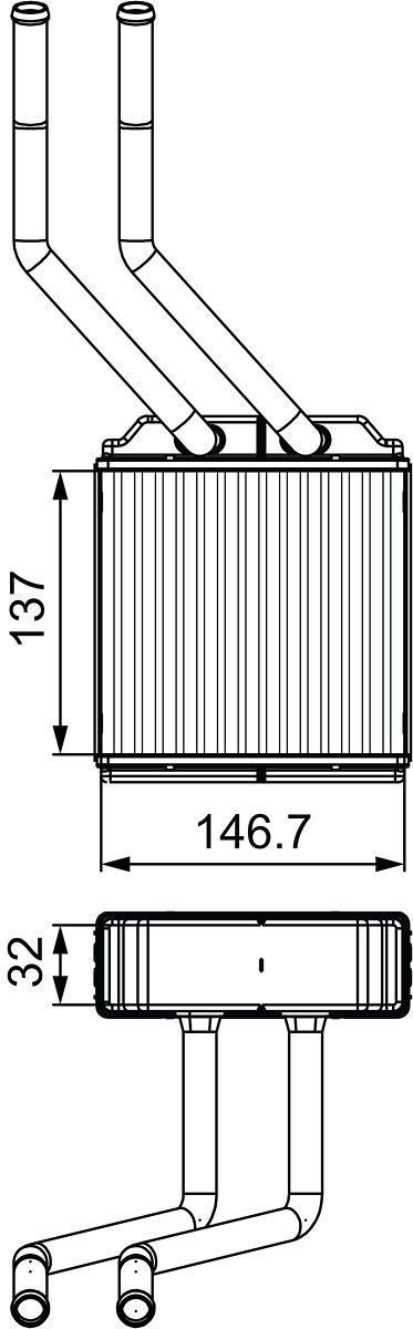 VALEO-OE 811520 Heat Exchanger, interior heating for FORD
