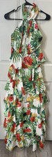 Fashion Nova Sunday Special Tropical Maxi Dress Floral Halter Size L NWT
