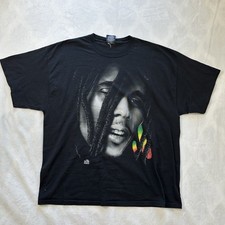 Bob Marley Vintage T Shirt 2000's Zion Rootswear Reggae Rasta Kaya Man 2XLarge