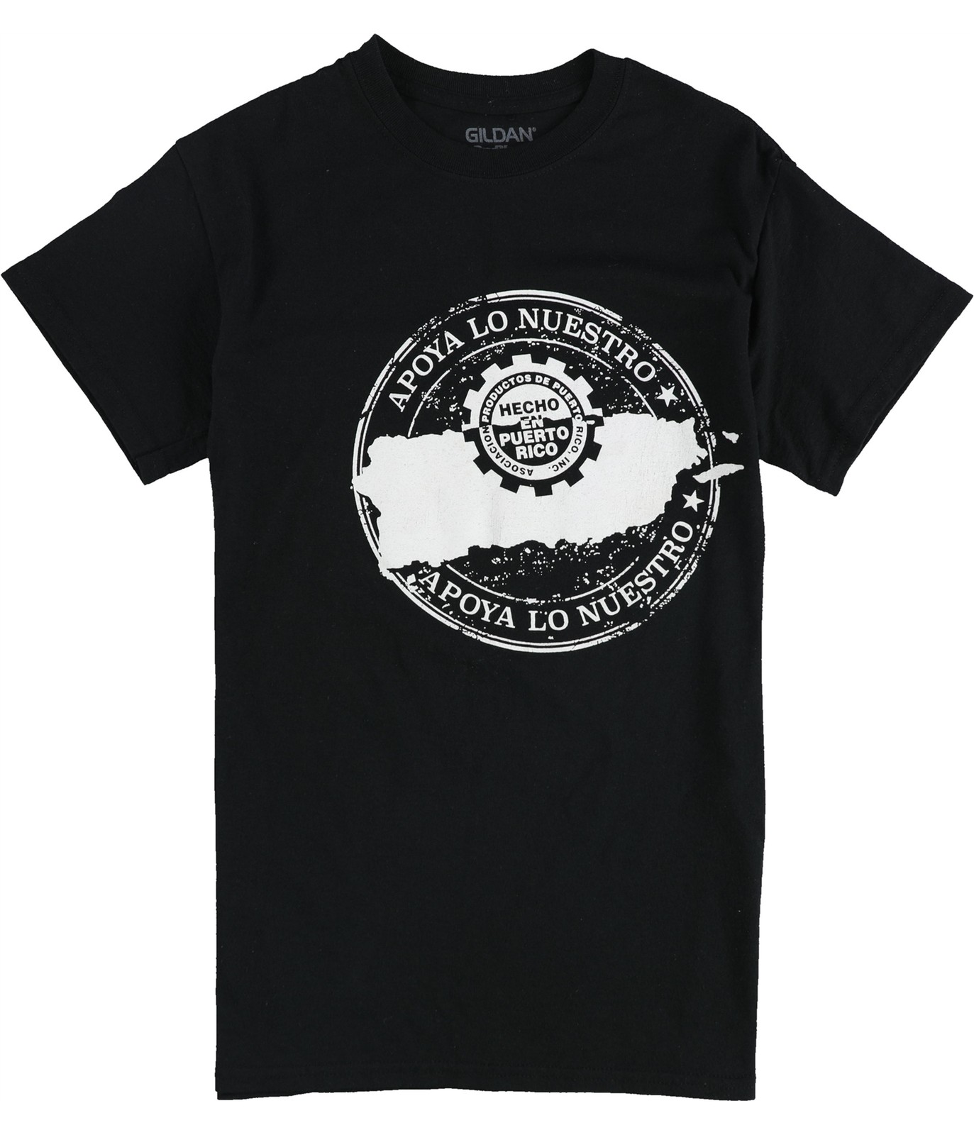 Мужская футболка с рисунком Apoya Lo Nuestro от Gildan черная S 3790₽