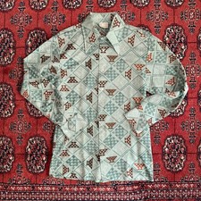 TRUE VINTAGE Sears The Men's Shop M Polyester Shirt in Flawless Condition