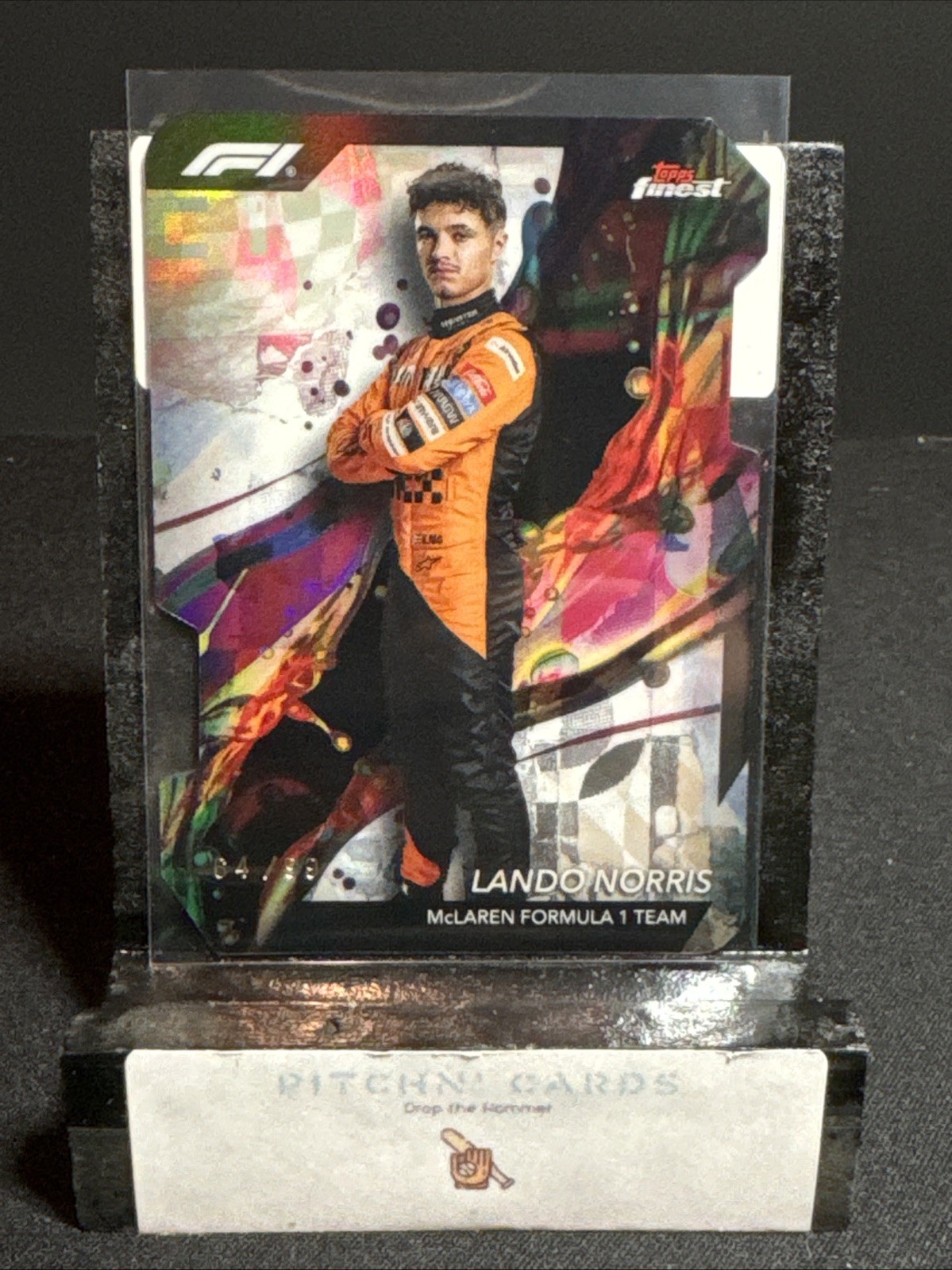 2024 Topps Finest Formula 1 F1 #7 Lando Norris Common Die-Cut Refractor #’d /99