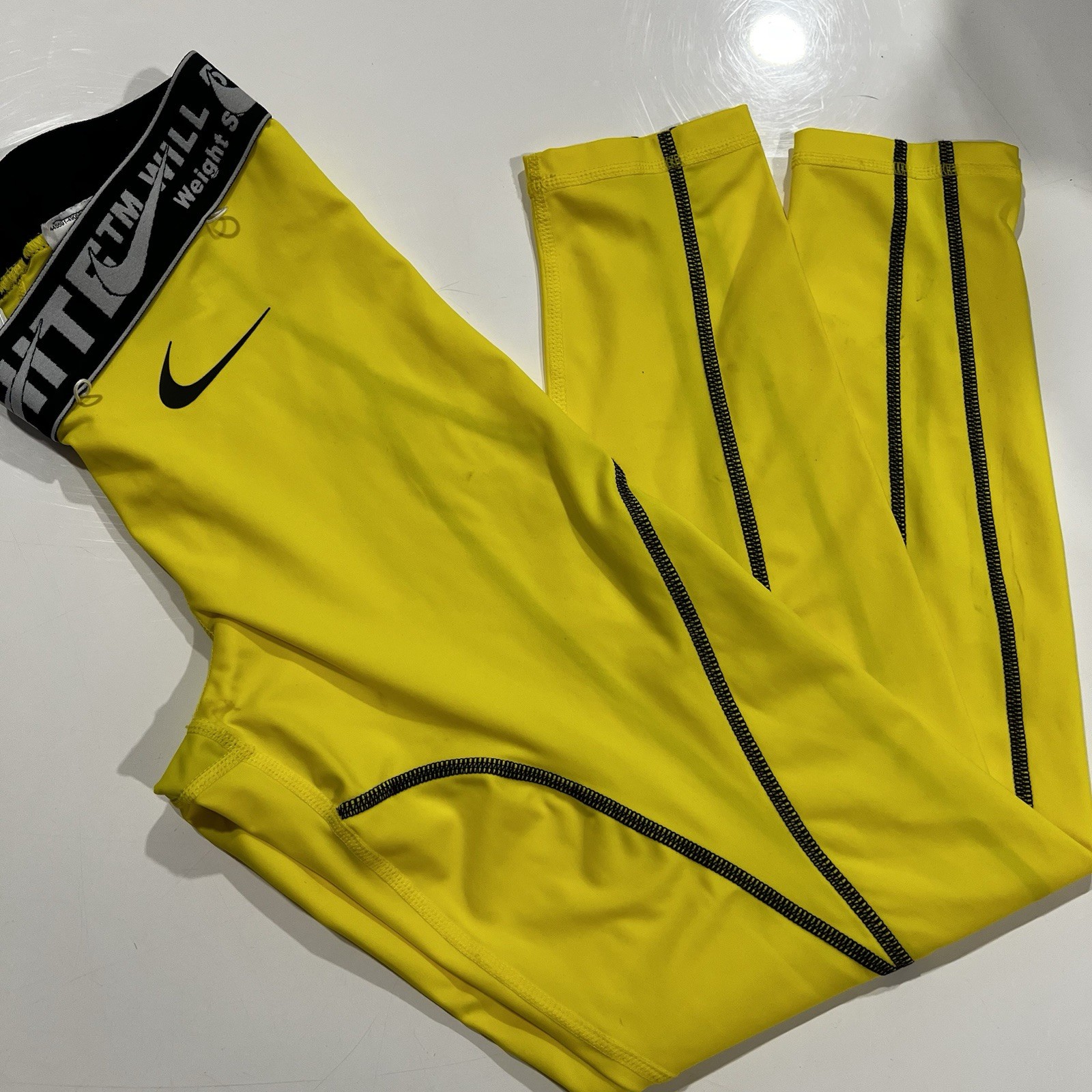 OFF WHITE X NIKE Nike x Off White™ Pro Collant Donna Opti Giallo (CN5574 731) Taglia: XS