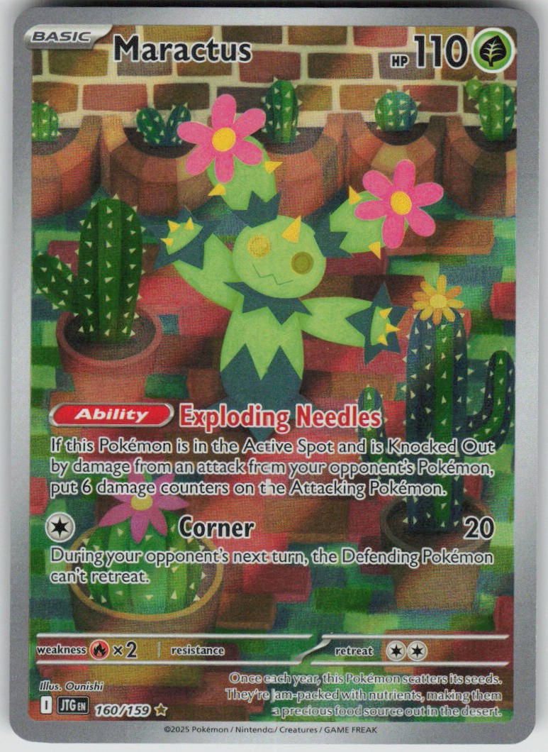 Pokemon Maractus Illustration Rare SV09: Journey Together 160/159 NM
