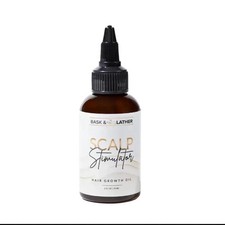 BASK AND LATHER Scalp Stimulator Hair Growth Oil-Lightweiaht Rosemary  Mint Ble
