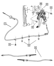 Genuine Mopar Parking Brake Release Cable 5134264ac