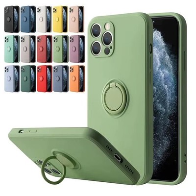 Magnet Ring Hülle für iPhone 15 14 13 12 11 Pro Max Silikon Case Stand Cover