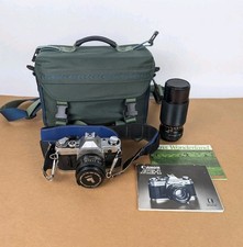 Canon AE-1 35mm SLR Film Camera With 50mm 1:1.8 FD Lens Bundle Shutter Stuck