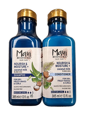 Maui Moisture SHAMPOO & CONDITIONER COMBO COCONUT Milk for Dry Hair 13oz ea 