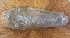 Large Fish /Salmon Clear Glass Serving Platter 22” Weddings /Parties /Christmas