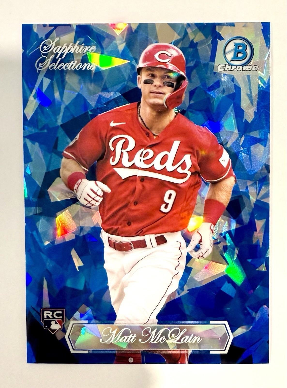 Matt McLain 2023 Bowman Chrome Sapphire Selections Rookie Clean Reds 