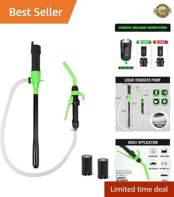 SWANLAKE Portable Battery Powered Fuel Transfer Pump, 2.4 GPM Liquid Transfer...