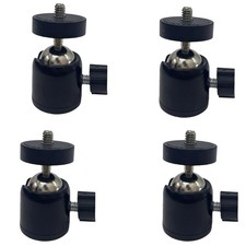 Universal 1/4 Inch Swivel Mini Ball Head Tripod Mount 360 Degree Adapter 4Pk