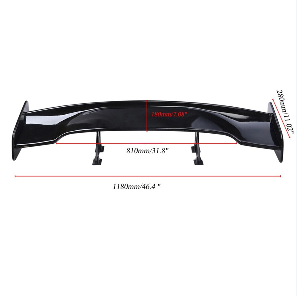 For Maserati Gran Turismo Black 46” GT-Style Rear Trunk Spoiler Lip Racing Wing