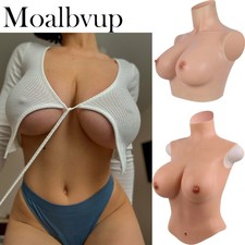 Realistic Silicone Breast Forms Breast Plate Fake Boobs C-G Cup For Crossdresser