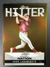 Jace LaViolette 2025 Leaf Baseball Nation # PB-12 Gold Acetate Pure Hitter 1/1