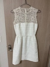 Valentino Women’s White Lace Tweed Mini Dress Size 40 With Tag