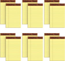 TOPS The Legal Pad Writing Pads, 5 x 8, Jr. Legal Rule, Canary Paper, 50 12