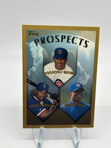 1999 Topps - Prospects Vernon Wells, Roosevelt Brown, Dernell Stenson #436 (RC)