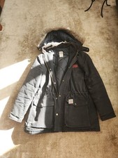 Vintage Union Carhartt Insulated Barn Jacket Black Duck Size L made In USA