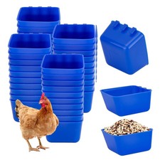 40 Pcs Cage Cups Chicken Feeder Cups 16 oz Hanging Bird Food Water Cups Bunny...
