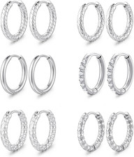 Gold Hoop Earrings for Women, Surgical Steel Earrings, Small Huggie Earrings Mul