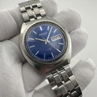 Vintage SEIKO Automatic 38mm Blue Dial 6109-8009 Original Band - Working