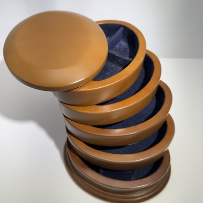 Vintage Calgon Flex Zorb 5-Tier Swivel Tower Wooden Jewelry Box Lined Organizer
