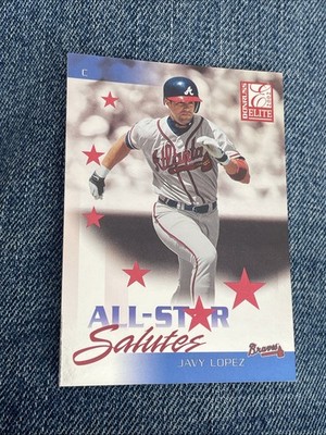 2002 Donruss Elite Javier Javy Lopez All-Star Salutes Foil Insert Card /1997 SP