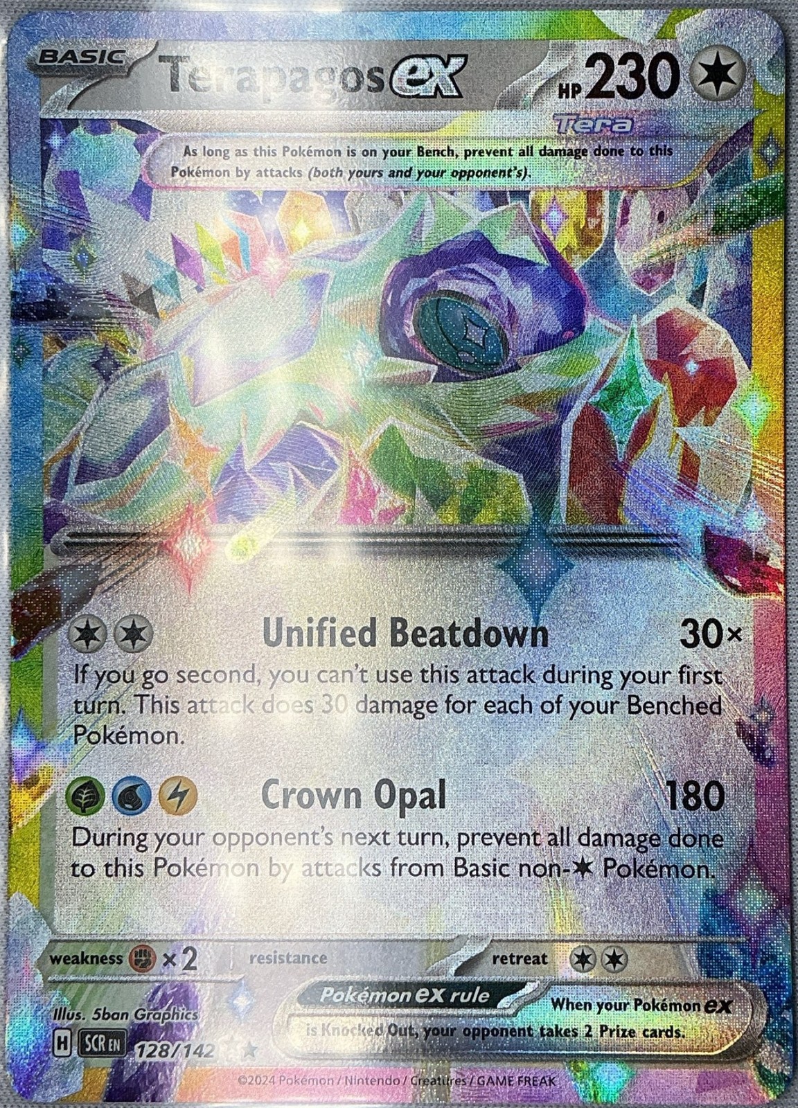 Terapagos ex - Double Rare SV07: Stellar Crown 128/142 NM