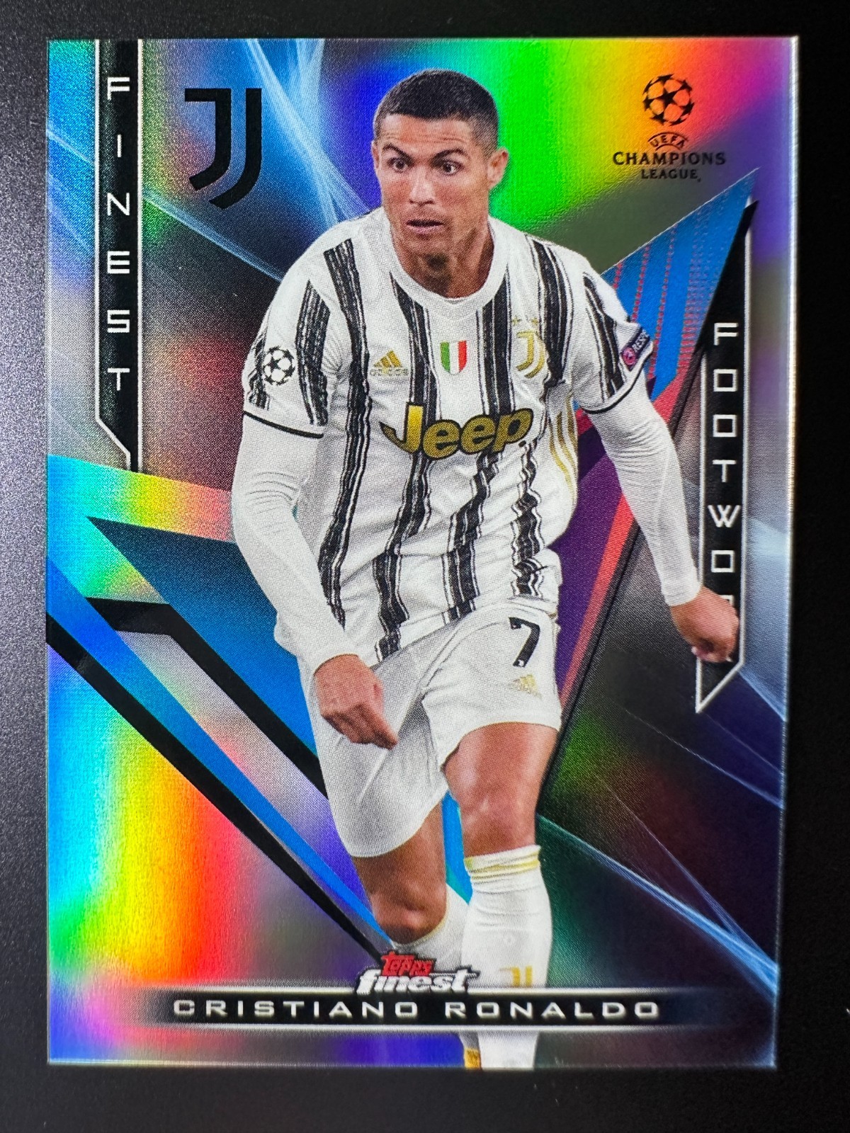 2020-21 Topps Finest UCC Soccer Footwork Refractor - Cristiano Ronaldo view 1