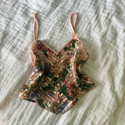 VNTG Floral Victoria Secret Golden Tag