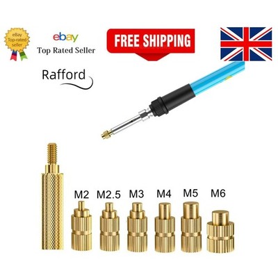Hitze Set Einsatz Lötkolben Spitze Kopf M2 M3 M4 M5 M6 Kupfer Messing