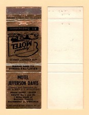 HOTEL JEFFERSON DAVIS RICHMOND VA { GOLD FOIL } MATCHBOOK COVER