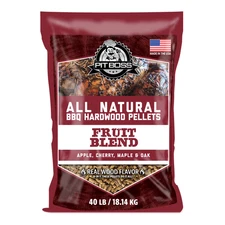 Pit Boss 100% All-Natural Hardwood Fruit Blend BBQ Grilling Pellets, 40 lbs Bag