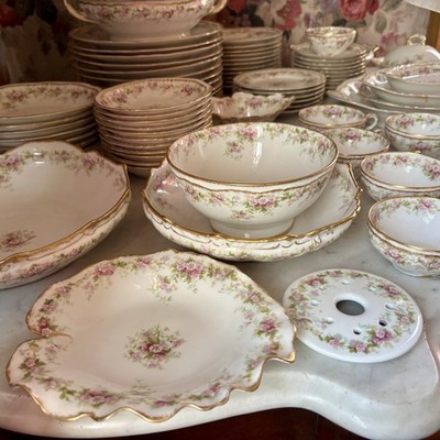 Antique Theodore Haviland Limoges France 82 Piece Porcelain China
