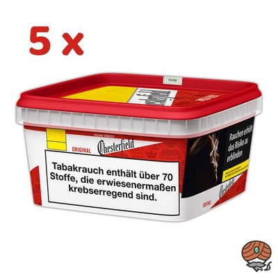 Chesterfield Red Volumentabak / Zigarettentabak Mega Box 5x 125g