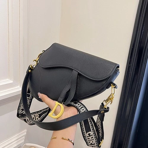 New Women Leather Shoulder Bags Underarm Bag Saddle Shape Pendant Crossbody Bag - Bild 29 von 51
