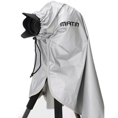 Matin SLR DSLR Camera & Lens Rain Cover Cloth Protector Silver (Large) 400mm