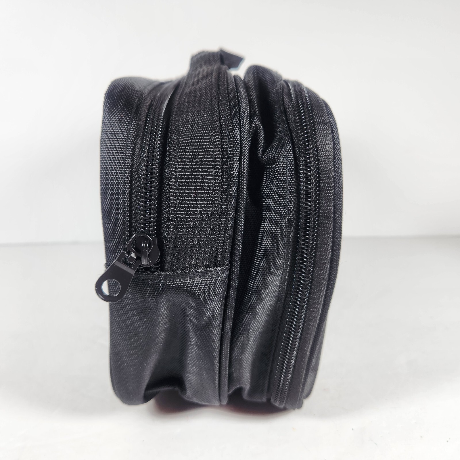 Travel Cosmetic Makeup Bag Black Mesh Zipper Hanging Organizer  10" X 6"