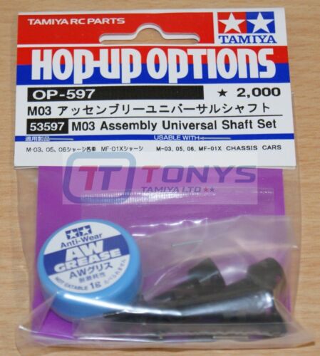 Tamiya 53597 M03 Assembly Universal Shaft Set, (M04/M05/M06/MF-01x/MB-01), NIP - Picture 2 of 3